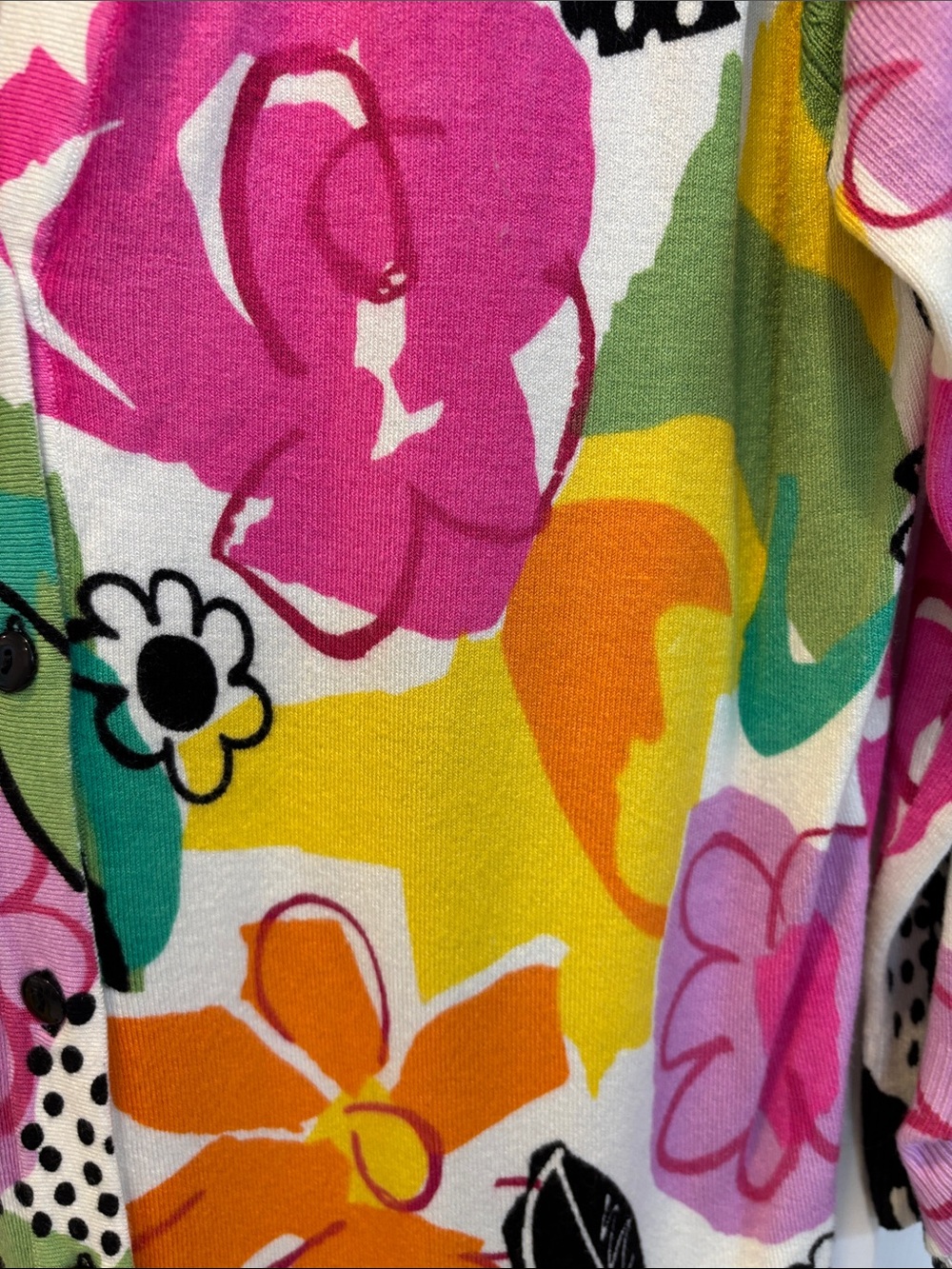 NWOT Colorful Floral Button-Front Cardigan - Multicolor - Picture 4 of 6